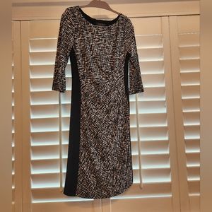 Ralph Lauren black and white 3/4 sleeve dress